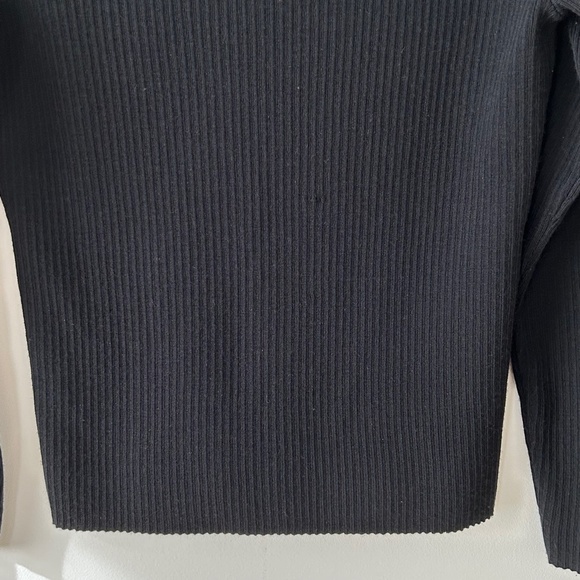 3/$20🌻Charter Club Black Wool Ribbed Henley V-Neck Sweater - Picture 14 of 16